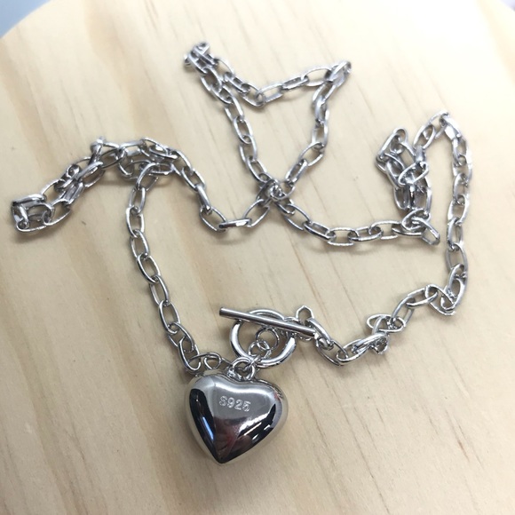 🌟 Sterling Silver 925 Heart Necklace - Picture 2 of 3